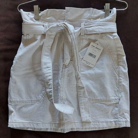 Free People Splendor in The Grass Skirt, Oatmeal, Off White Size 2 - Picture 7 of 14